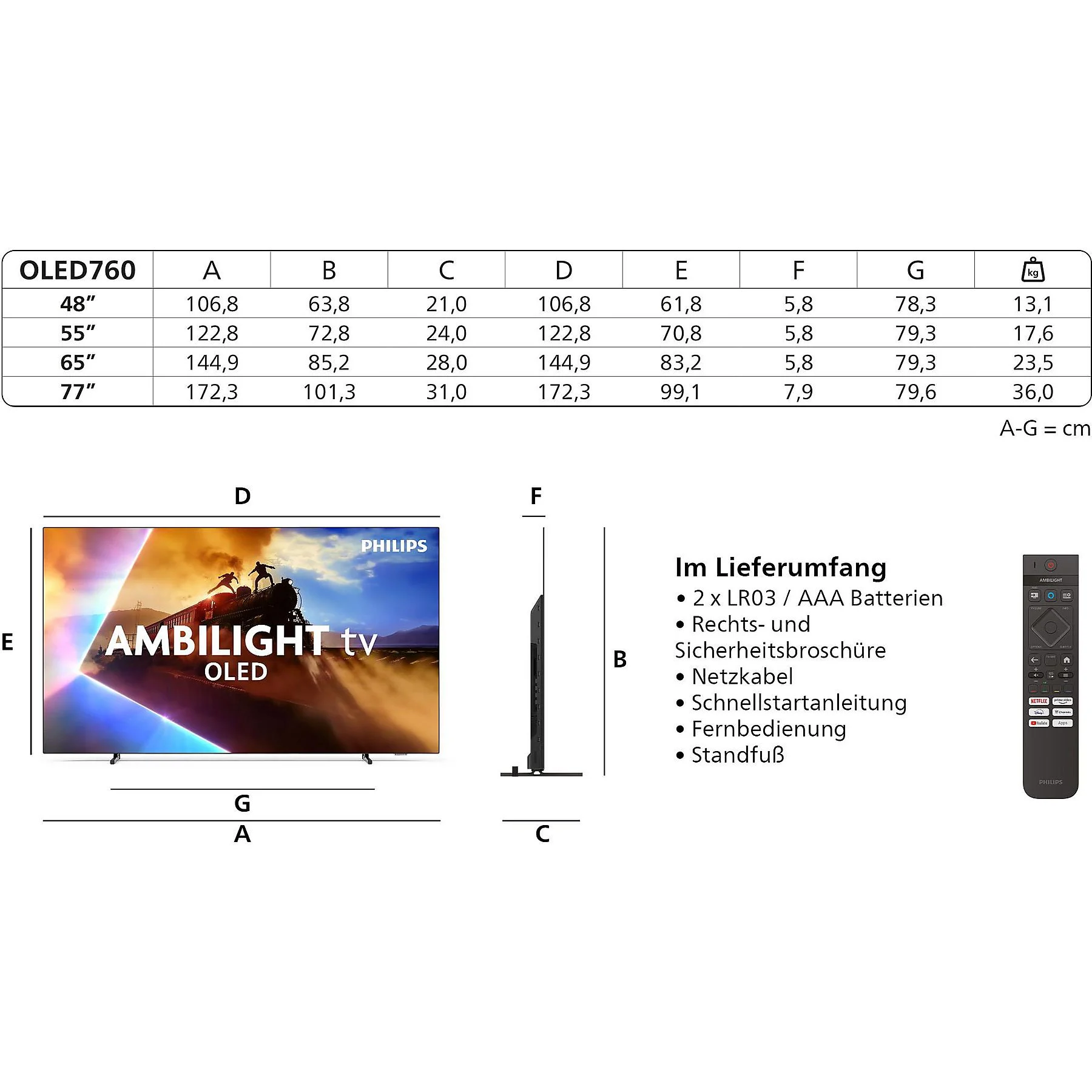 PHILIPS 55OLED760/12 OLED Ambilight TV (Flat, 55 Zoll / 139 cm, UHD 4K, SMART TV, Ambilight) – Bild 9